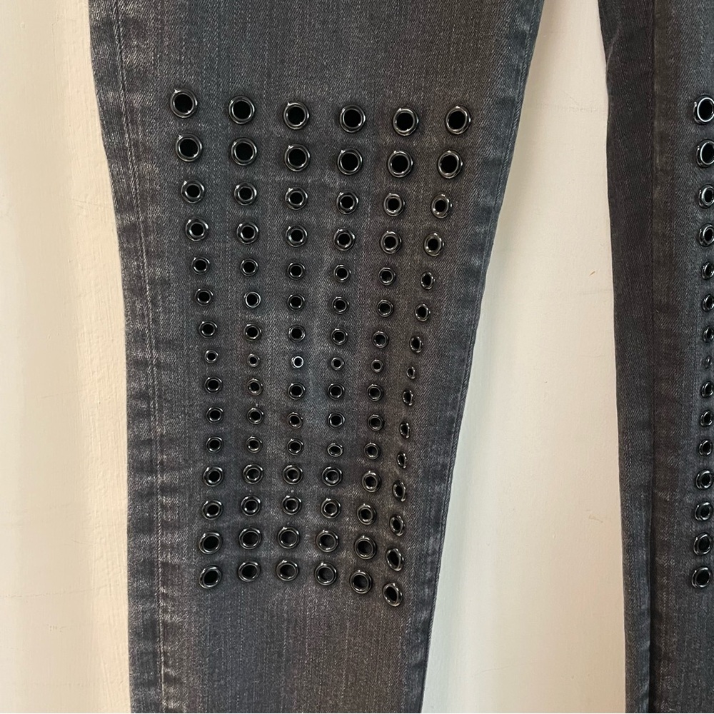 J Brand grommet knee dark gray jeans s 27